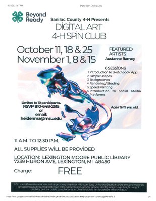 Digital Art 4-H Spin Club