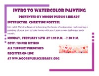February Watercolor Painting Class