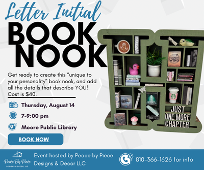 Letter Initial Book Nook Letter Initial Book Nook
