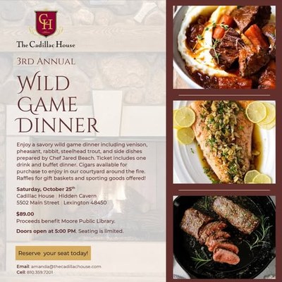 Wild Game Benefit Dinner Wild Game Benefit Dinner
